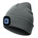 Beanie hat with USB chargable LED light