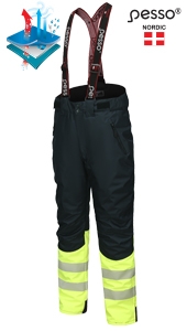 Softshell Winter Trousers Pesso Barnabi_HVJ , black/yellow