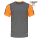 T-Shirt Pesso Breeze, grey-yellow