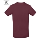 Short-sleeved T-shirt B&C E190, Burgundy