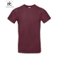 Short-sleeved T-shirt B&C E190, Burgundy