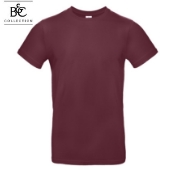Short-sleeved T-shirt B&C E190, Burgundy
