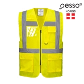 HIgh Visibility Vest Pesso, yellow pessosafety.eu