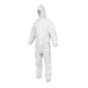 Disposable hooded coverall with elastics 