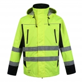 HI-VIS Safety Shell Jacket Top Swede 5217, yellow